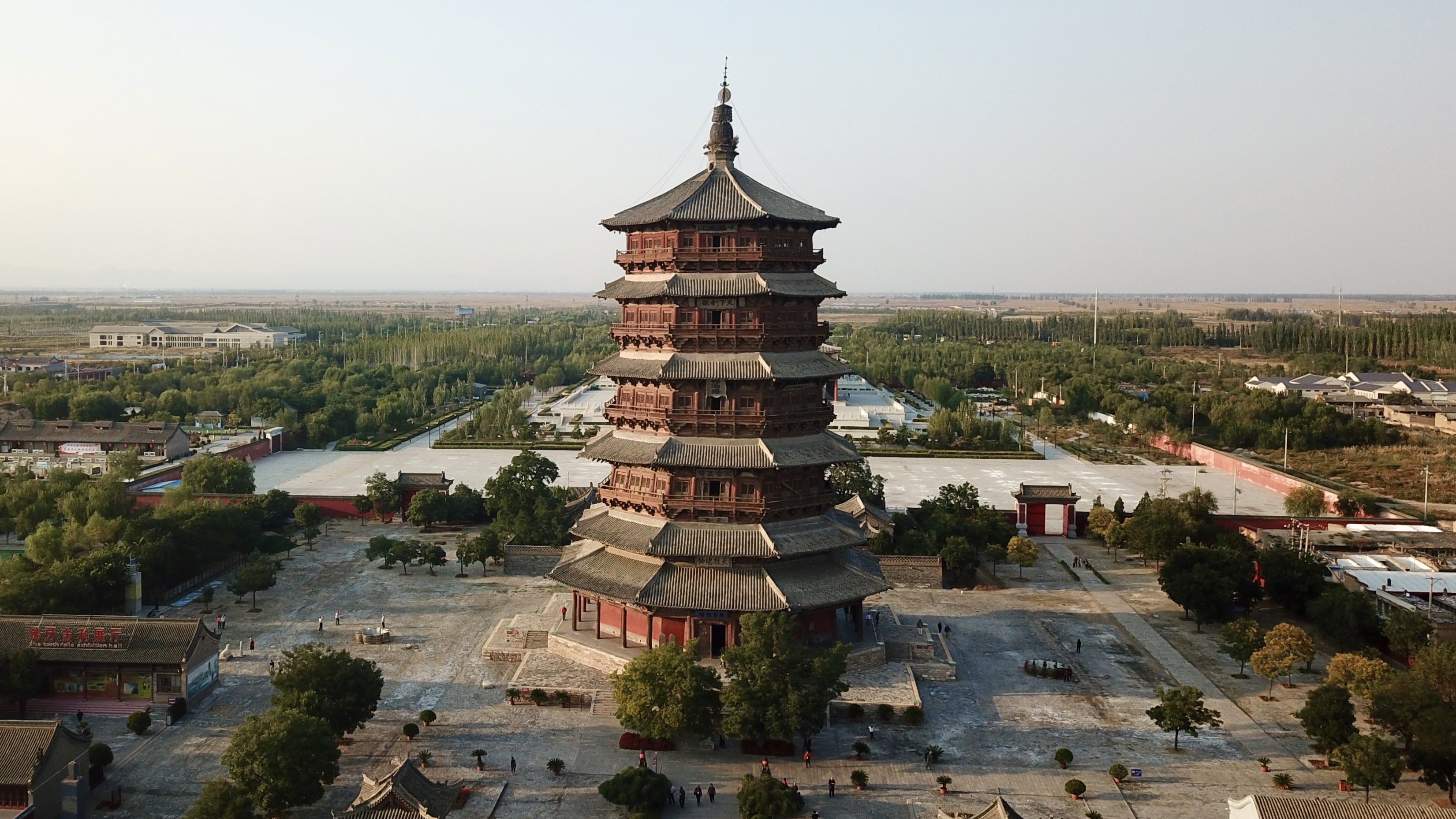 应县木塔正面全景